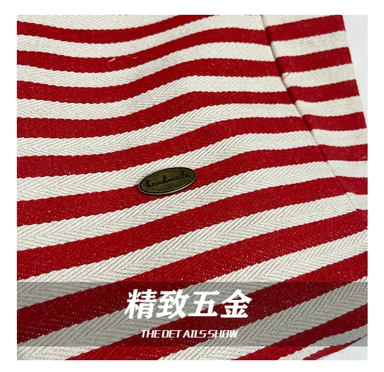 Women Canvas Striped Large Shoulder Tote Bag 2025 — feature 13