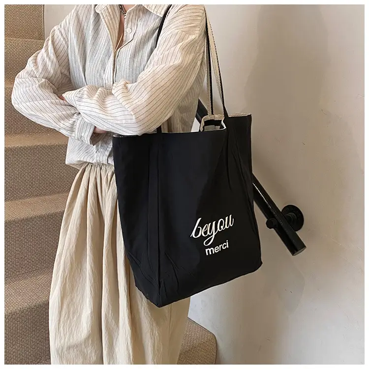 Women Canvas Striped Large Shoulder Tote Bag 2025 — feature 20