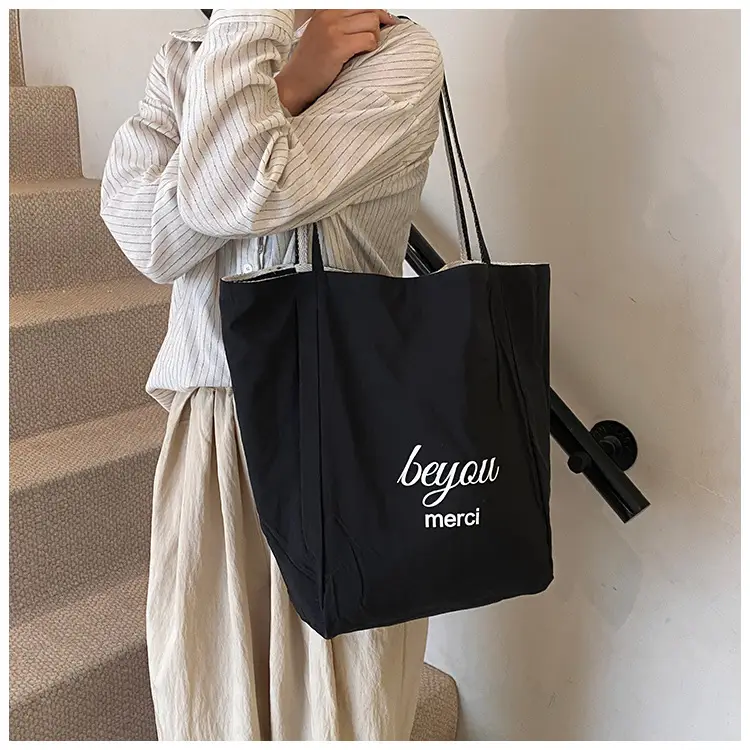 Women Canvas Striped Large Shoulder Tote Bag 2025 — feature 22