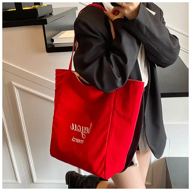 Women Canvas Striped Large Shoulder Tote Bag 2025 — feature 26