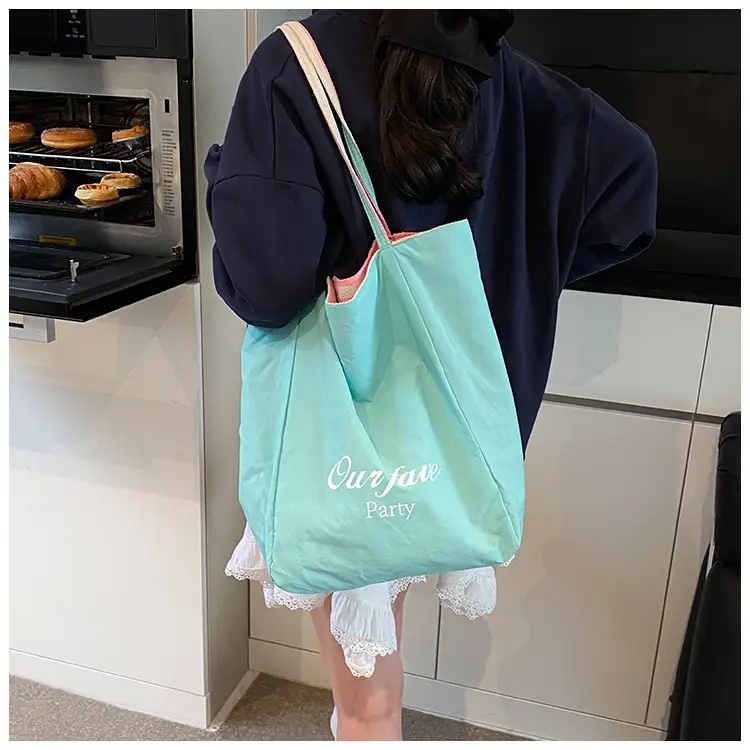 Women Canvas Striped Large Shoulder Tote Bag 2025 — feature 41
