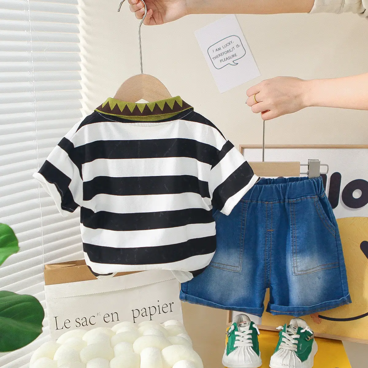 Boys 2Pc Striped Shorts T-Shirt Set Summer 2025 - Image 6