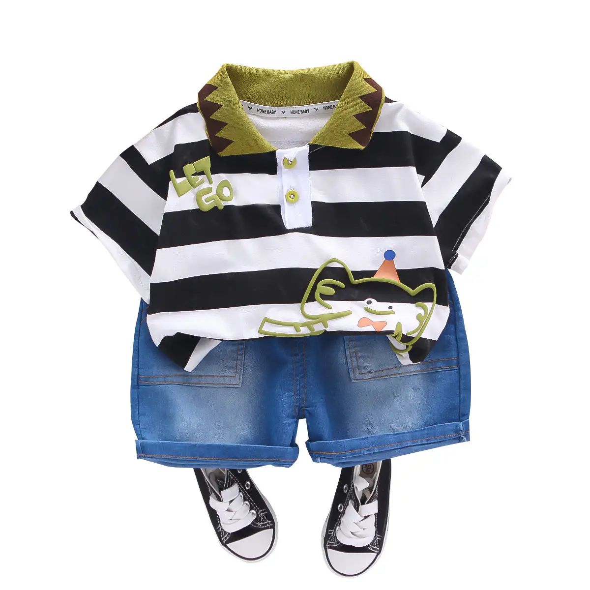 Boys 2Pc Striped Shorts T-Shirt Set Summer 2025 - Image 7