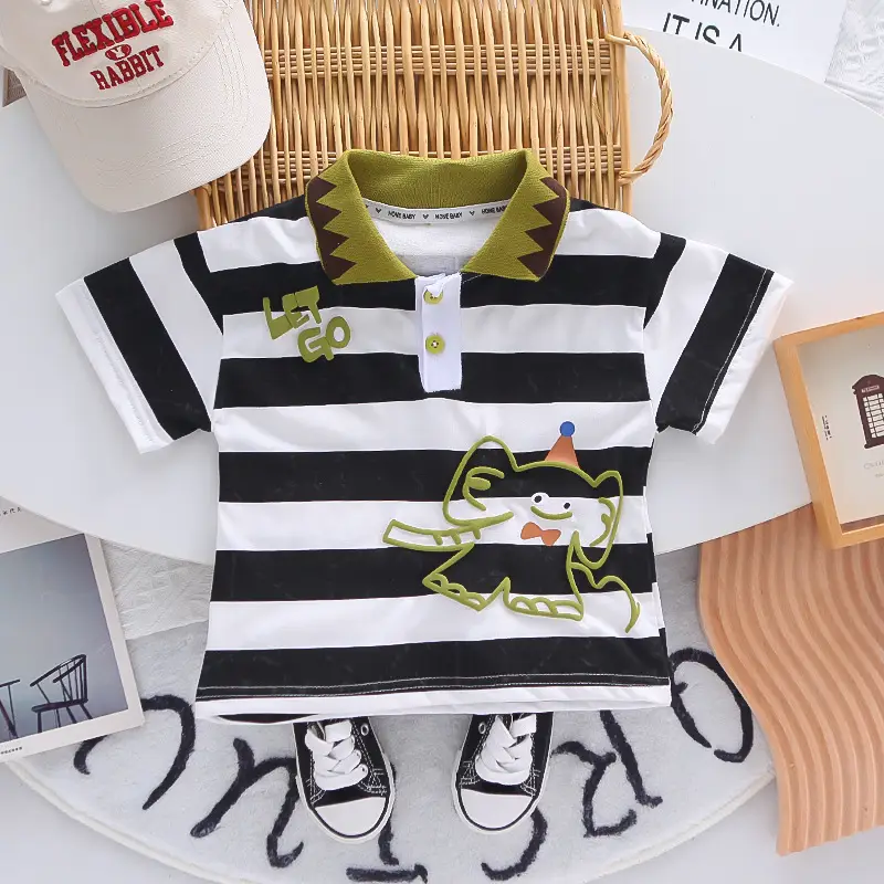 Boys 2Pc Striped Shorts T-Shirt Set Summer 2025 โ feature 15