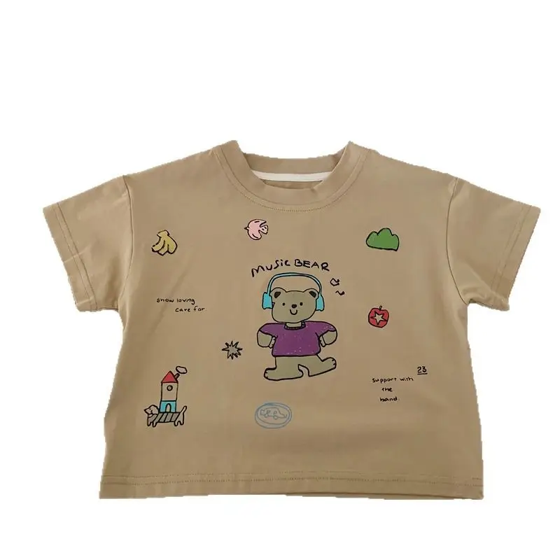 Boys T-Shirt Thin Short Sleeve Cartoon Korean Style 2025 - Image 5