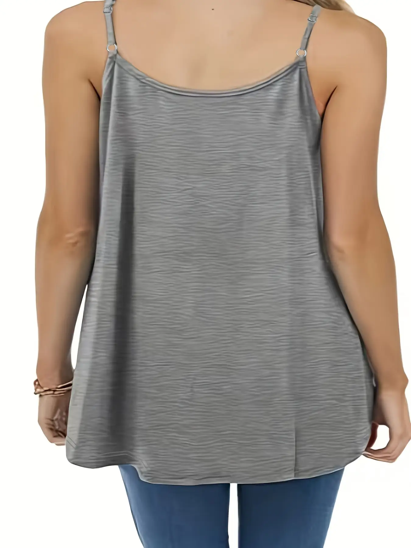 Green Pleated Shoulder Strap Vest for Women — feature 20