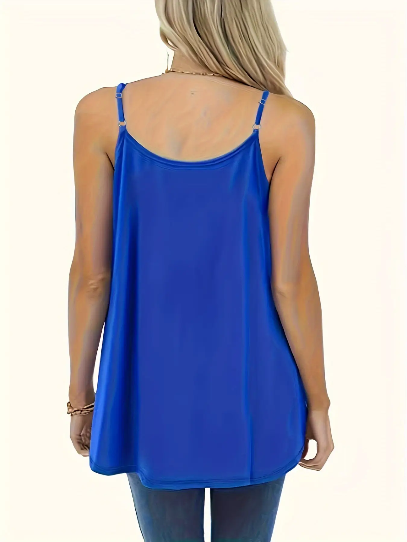 Green Pleated Shoulder Strap Vest for Women — feature 21