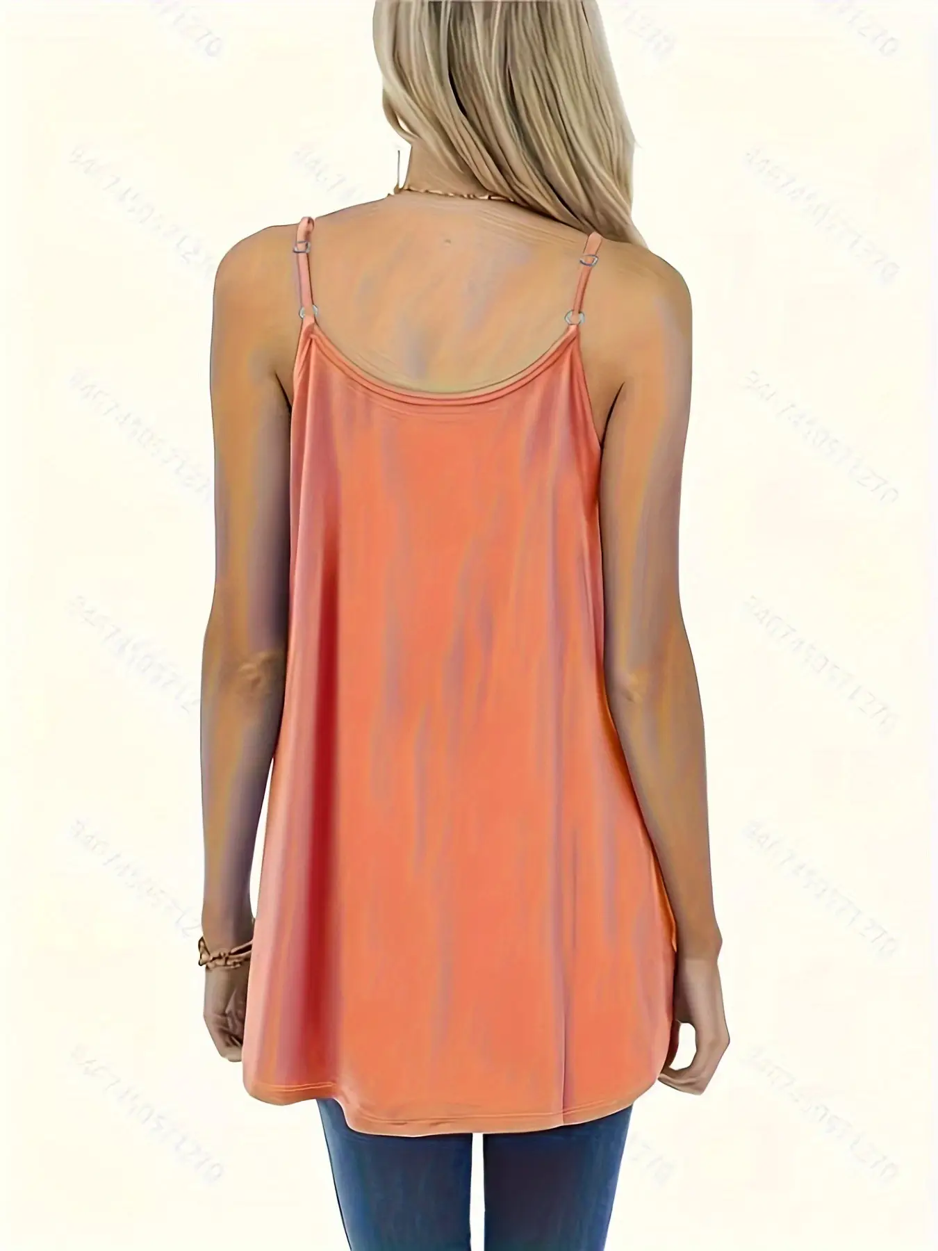 Green Pleated Shoulder Strap Vest for Women — feature 22