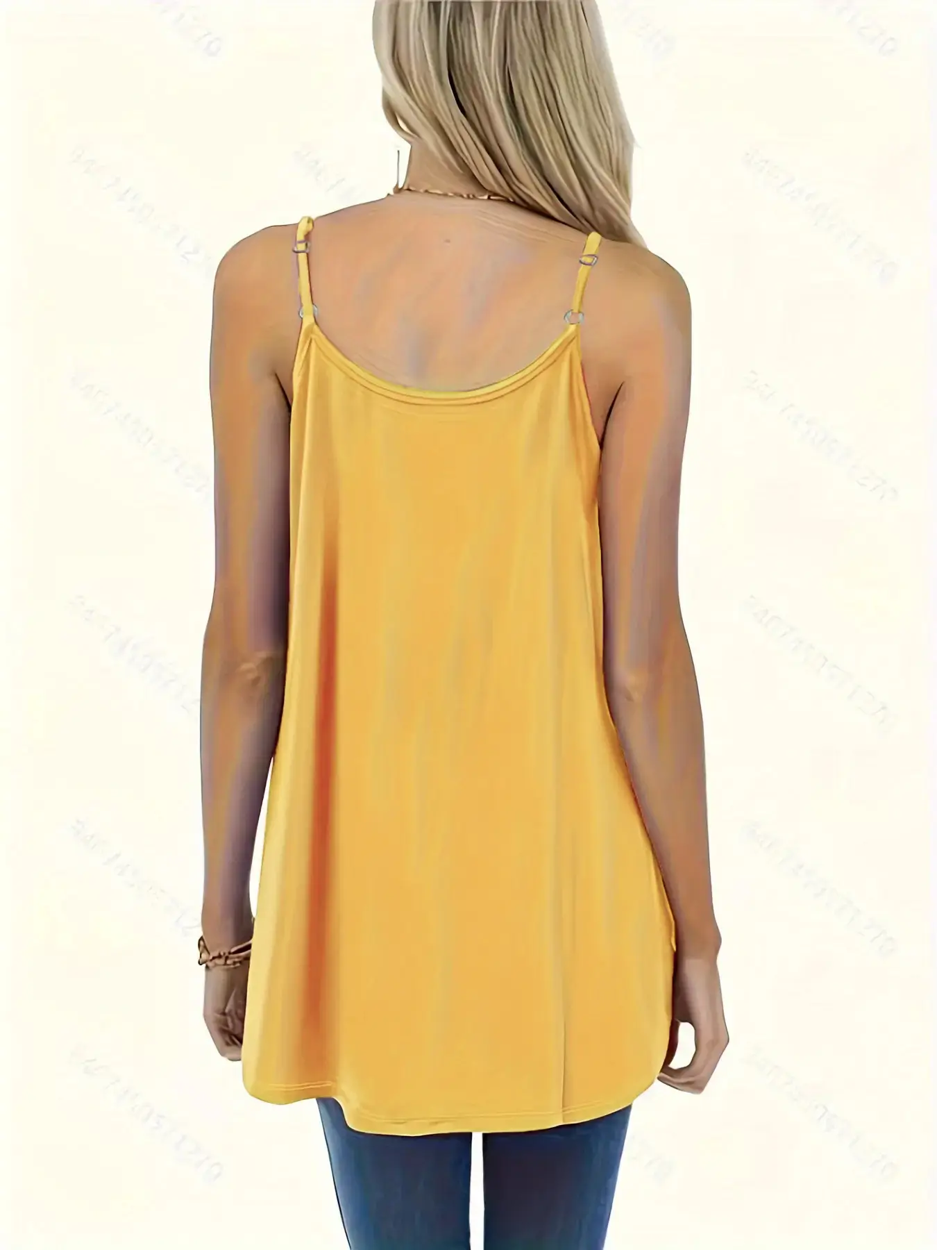 Green Pleated Shoulder Strap Vest for Women — feature 26