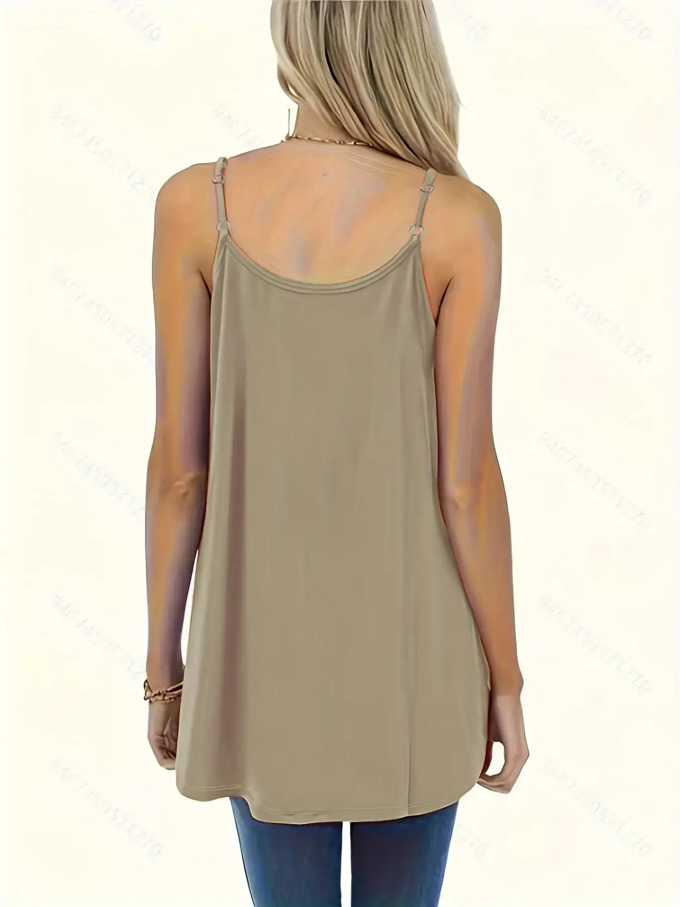 Green Pleated Shoulder Strap Vest for Women — feature 27