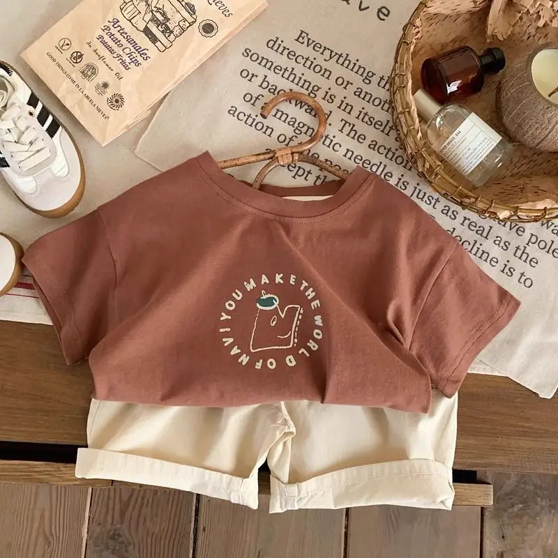 Kids Short Sleeve T-Shirt Cartoon 2025 Summer — feature 10