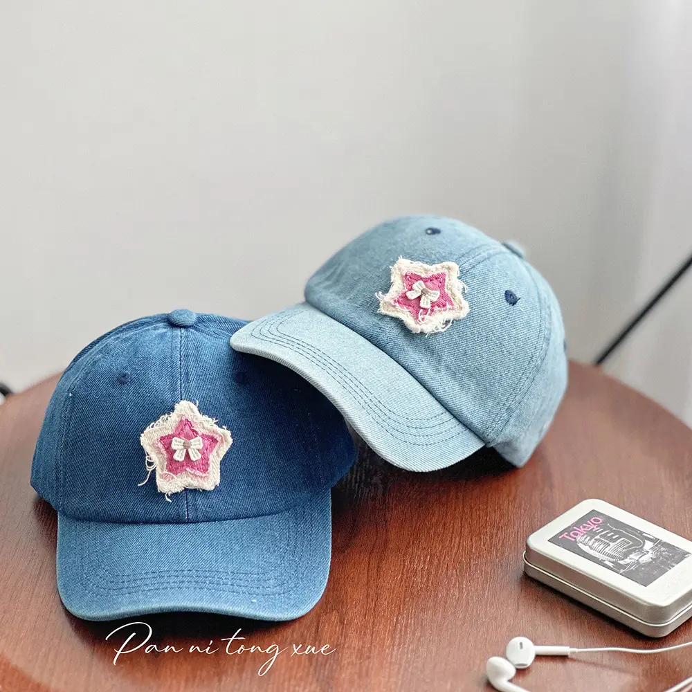 Women Blue Star Embroidered Baseball Cap - Image 5