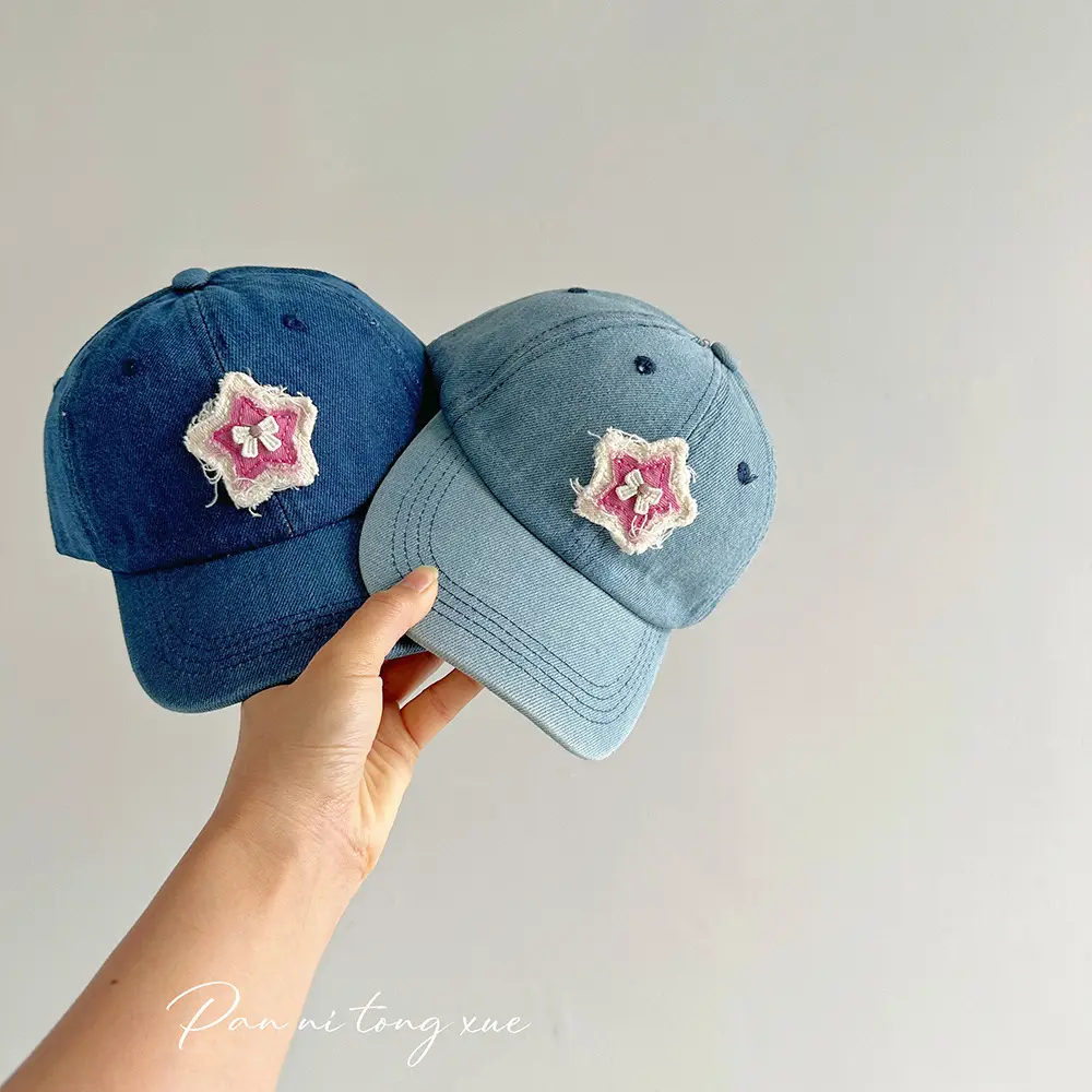 Women Blue Star Embroidered Baseball Cap — feature 21