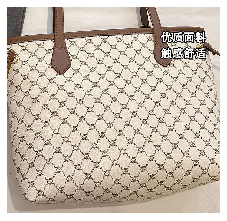2026 Trendy Tote Bag with Vintage Print & Leather Handles — feature 7