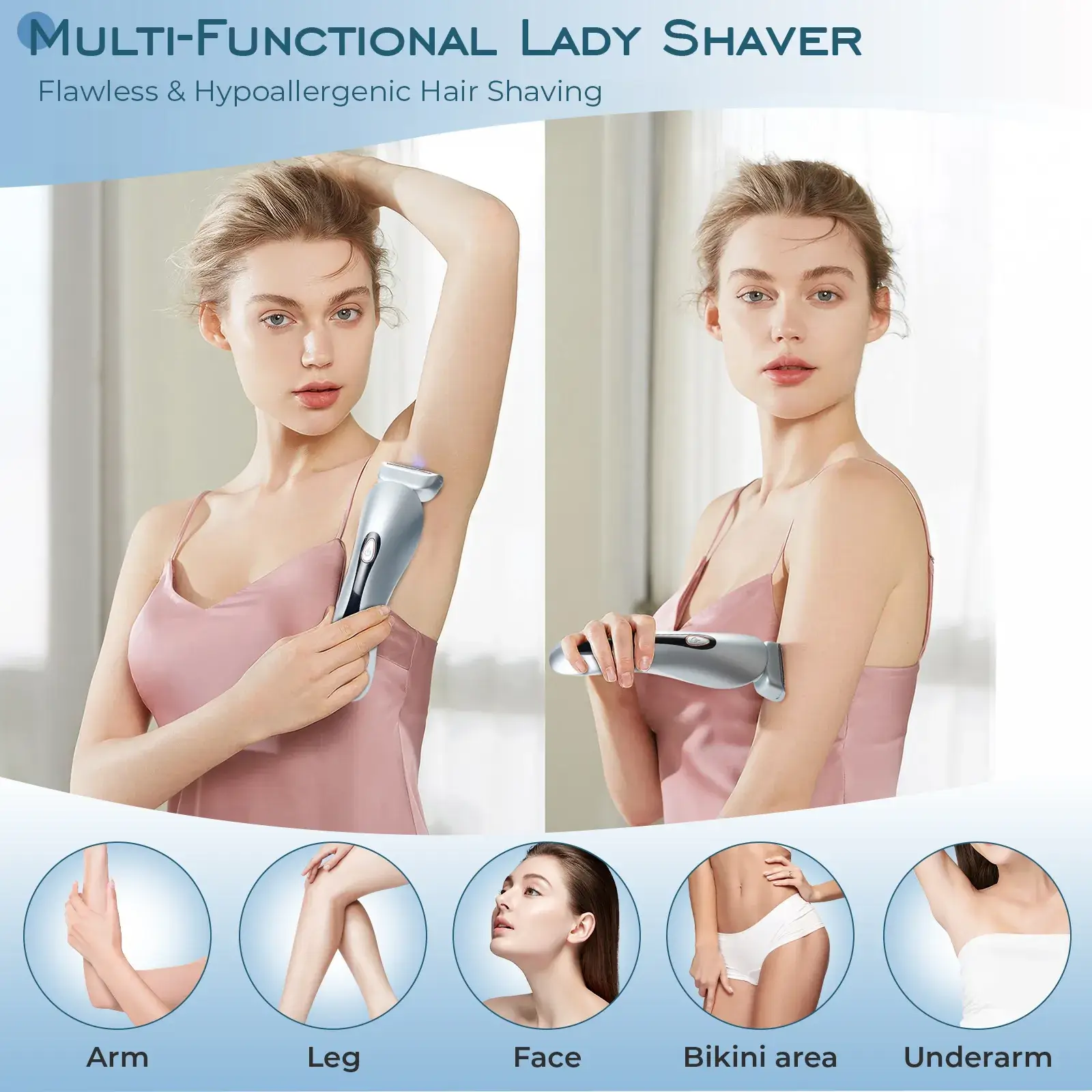 2-in-1 Electric Shaver for Men Women Hair Trimmer - Image 7