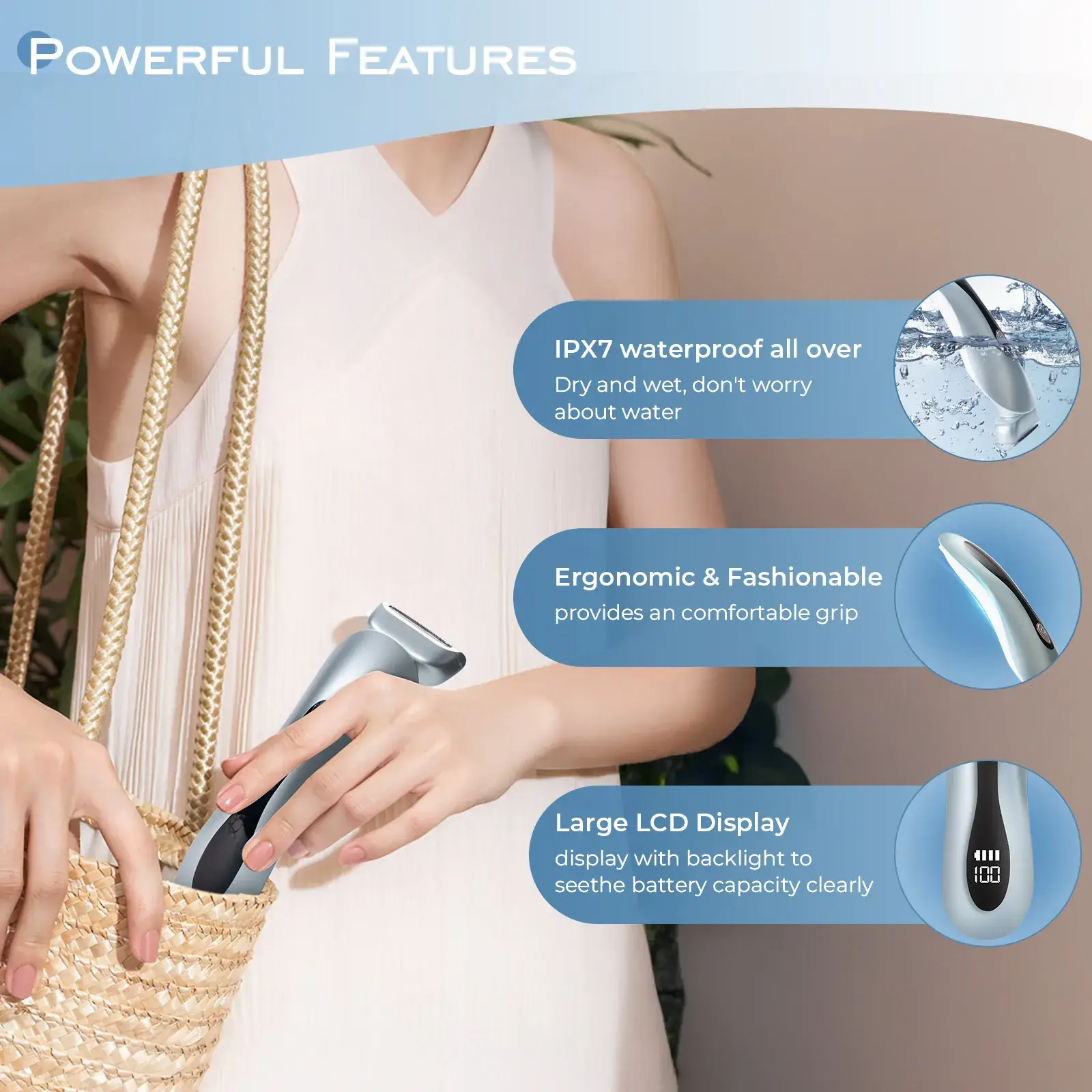 2-in-1 Electric Shaver for Men Women Hair Trimmer — feature 3