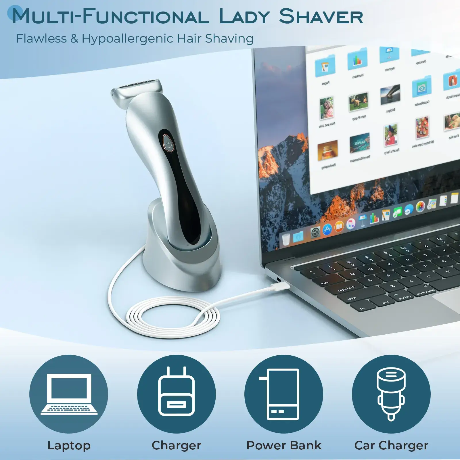 2-in-1 Electric Shaver for Men Women Hair Trimmer — feature 5