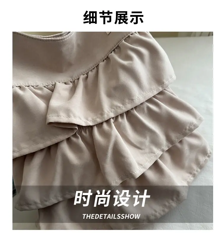 Women Ruffled Bucket Bag with Leather Shoulder Crossbody — feature 4