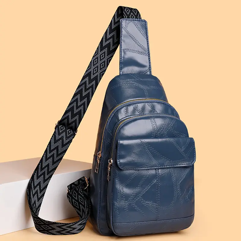 Black Quilted Crossbody Bag for Women - Image 8