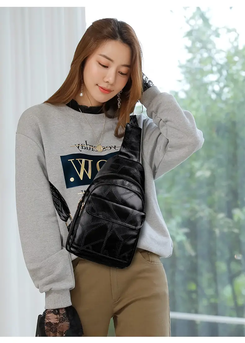 Black Quilted Crossbody Bag for Women — feature 20