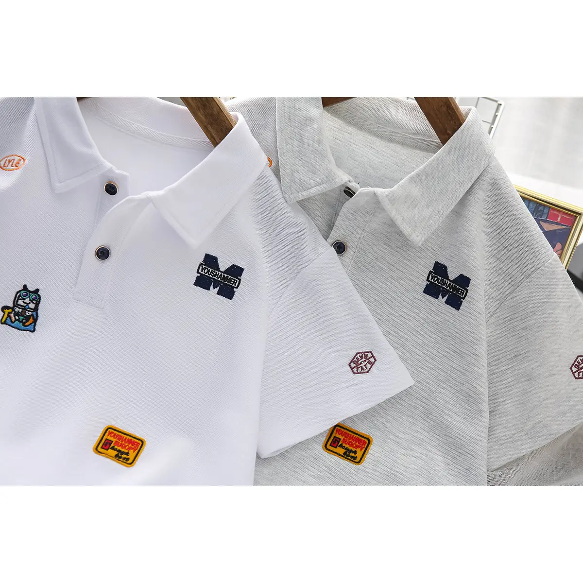 Boys White Short Sleeve Polo T-Shirt Summer 2025 - Image 3