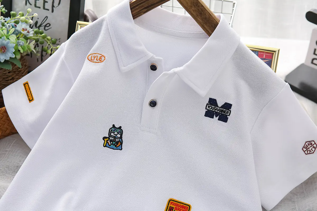 Boys White Short Sleeve Polo T-Shirt Summer 2025 — feature 5