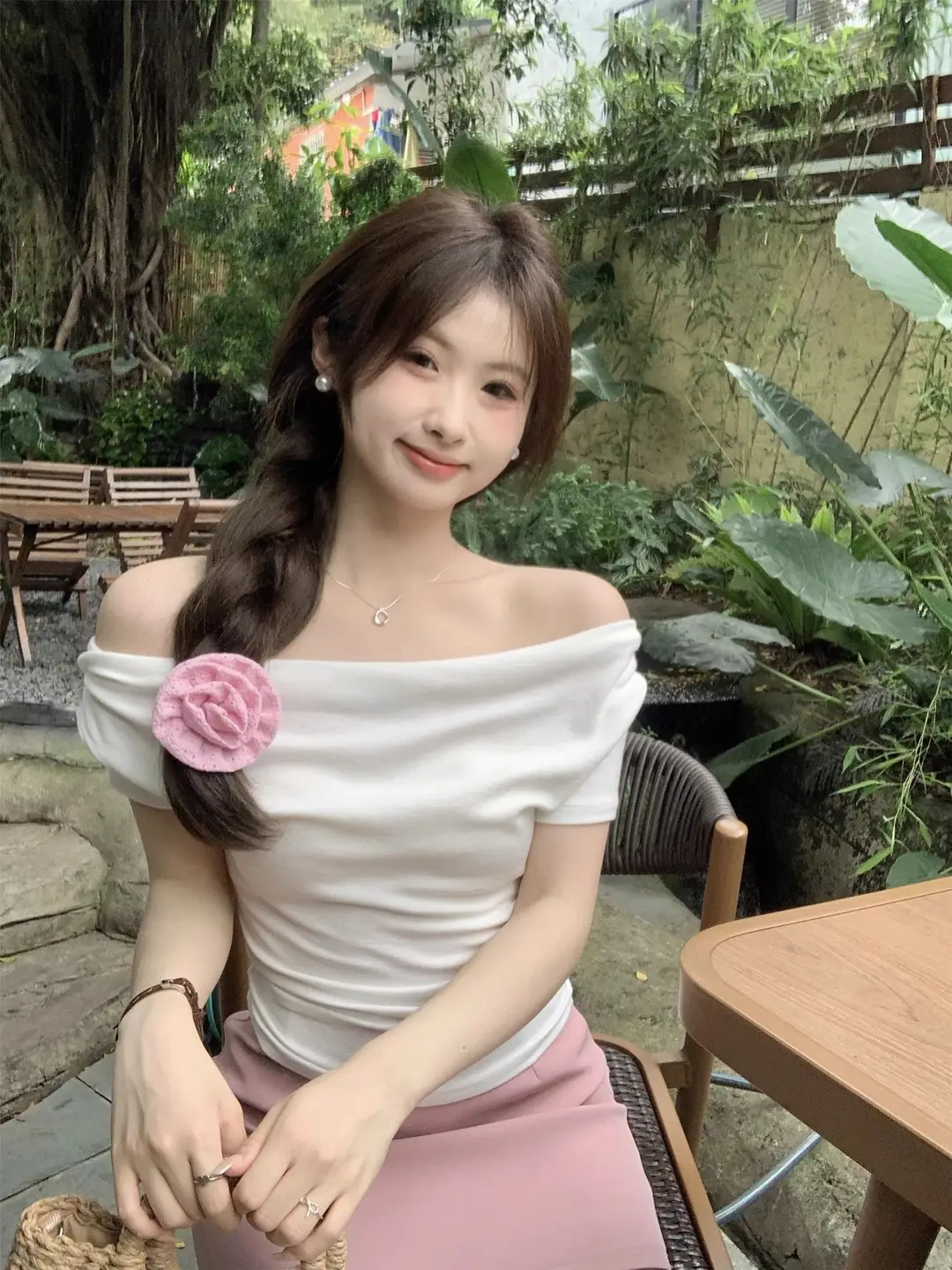 French Style Swing Collar off-shoulder Acetic Acid Top Women's Summer New Silk Short-sleeved T-shirt Pleated Waist Elegant Small Shirt — feature 16