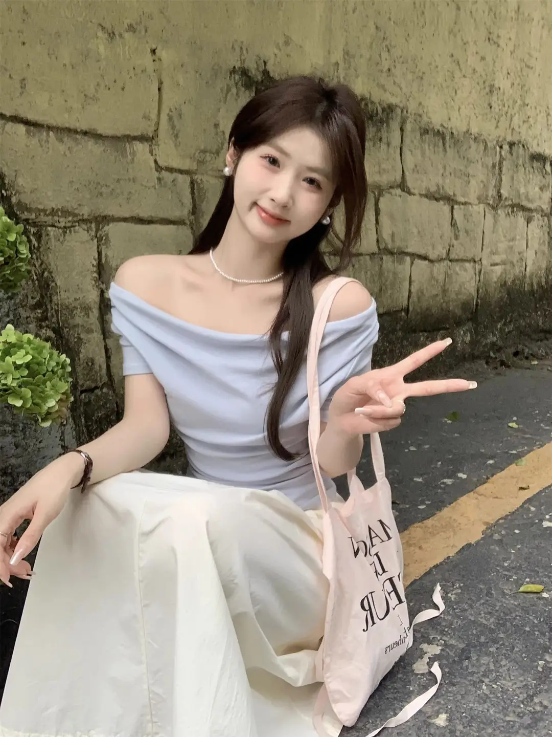 French Style Swing Collar off-shoulder Acetic Acid Top Women's Summer New Silk Short-sleeved T-shirt Pleated Waist Elegant Small Shirt — feature 8