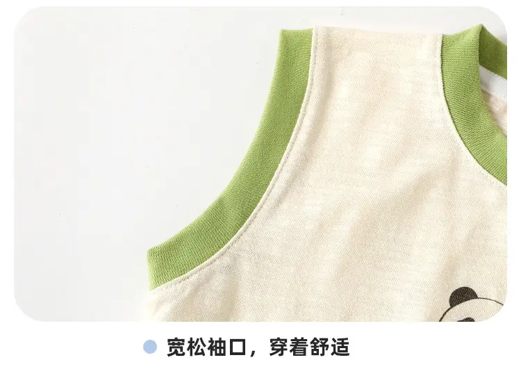 Kaka Panda Boys Vest Sleeveless Baby Girls Summer Wear — feature 15