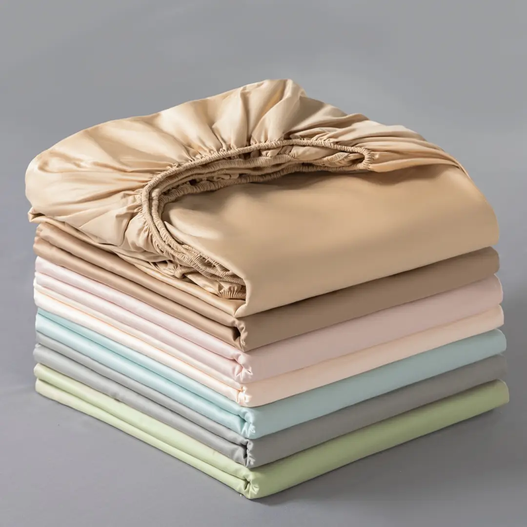 Light Luxury and High-End Feel Long-Staple Cotton Fitted Sheet, Single Piece, All-Cotton Mattress Protector, Pure Cotton Full-Cover Bed Cover, Bedding Supplies