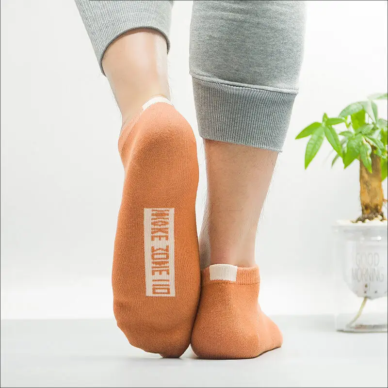 Socks Men's Short Socks Shallow Mouth Summer Non-Pure Cotton Deodorant Sweat Absorbing Men's Sports Boat Socks Zhuji White Summer
