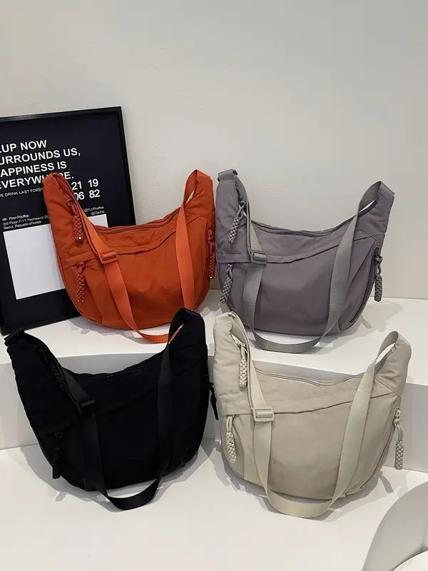 Orange Crossbody Bag for Women 2025 Lightweight Commuter Tote - Image 9