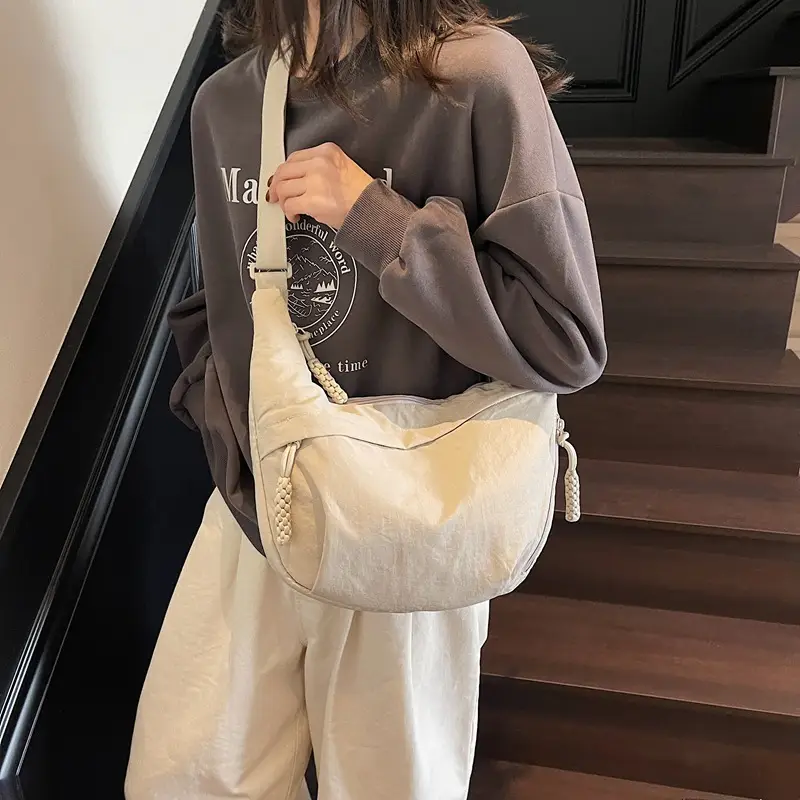 Orange Crossbody Bag for Women 2025 Lightweight Commuter Tote - Image 2