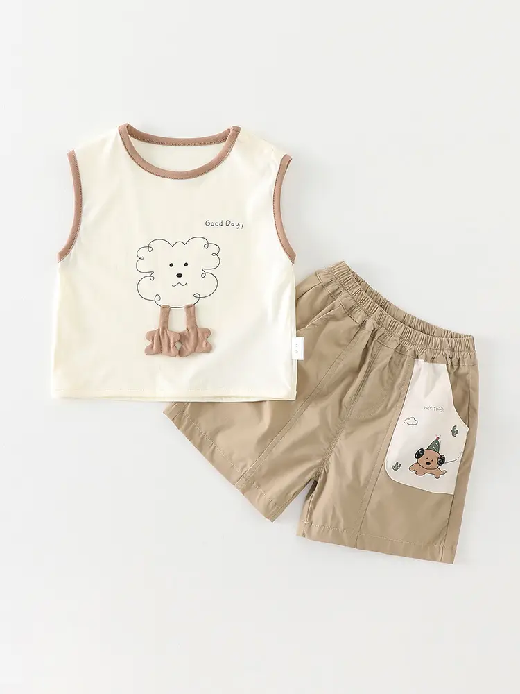 Boys T-Shirt Summer 2026 Cartoon Cotton Sleeveless Top - Image 4