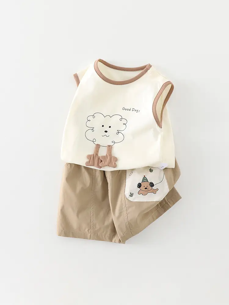 Boys T-Shirt Summer 2026 Cartoon Cotton Sleeveless Top - Image 5