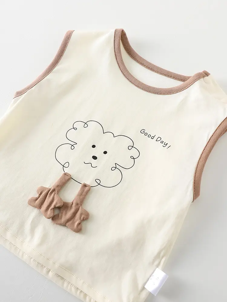 Boys T-Shirt Summer 2026 Cartoon Cotton Sleeveless Top - Image 7
