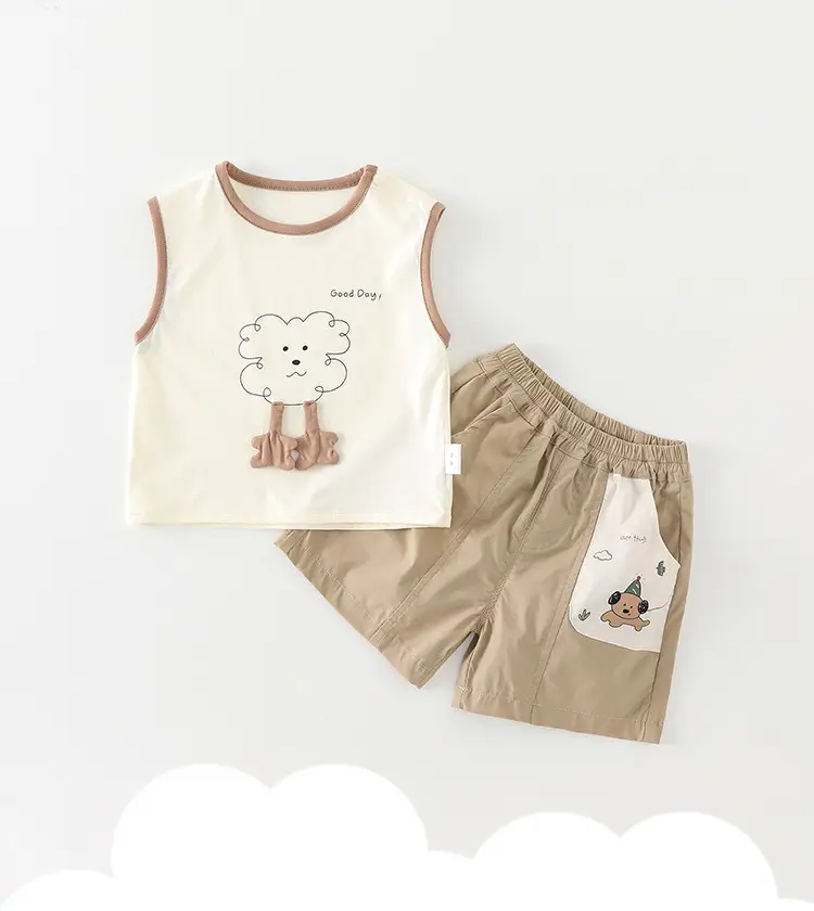 Boys T-Shirt Summer 2026 Cartoon Cotton Sleeveless Top — feature 1