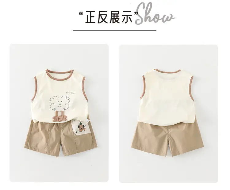 Boys T-Shirt Summer 2026 Cartoon Cotton Sleeveless Top — feature 2