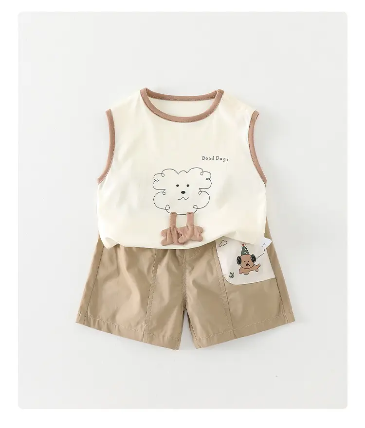 Boys T-Shirt Summer 2026 Cartoon Cotton Sleeveless Top — feature 9