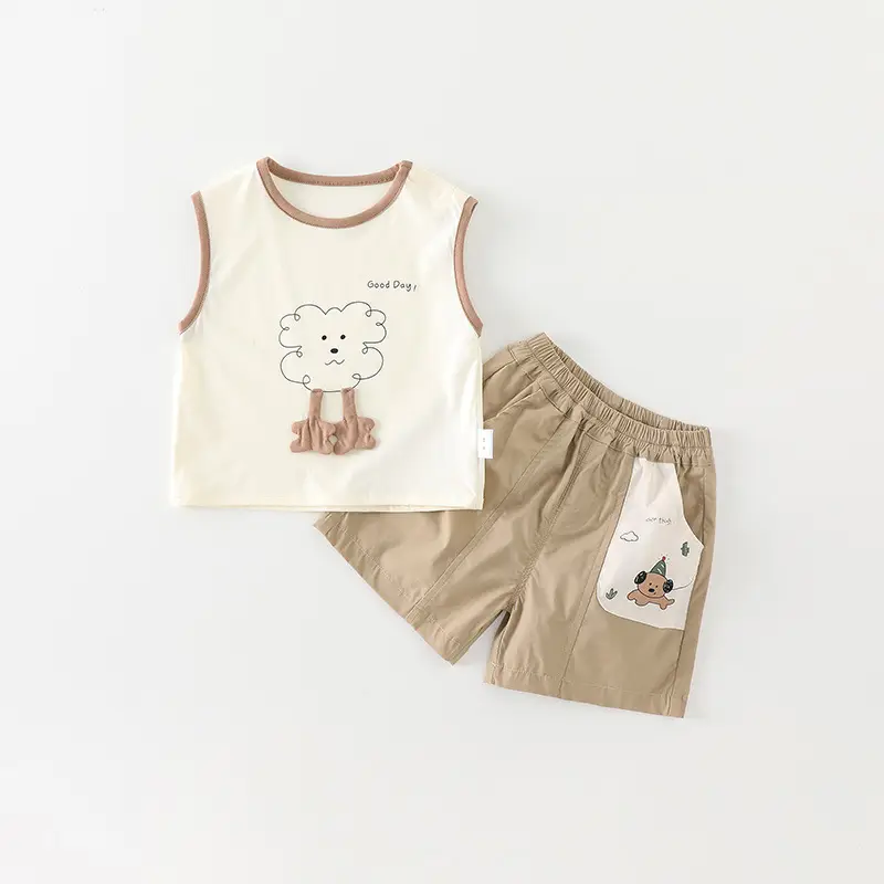 Boys T-Shirt Summer 2026 Cartoon Cotton Sleeveless Top - Image 2