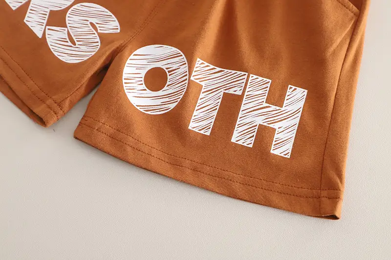 Yihao Kids' Brown Printed Two-Piece Summer Suit for Boys — feature 24