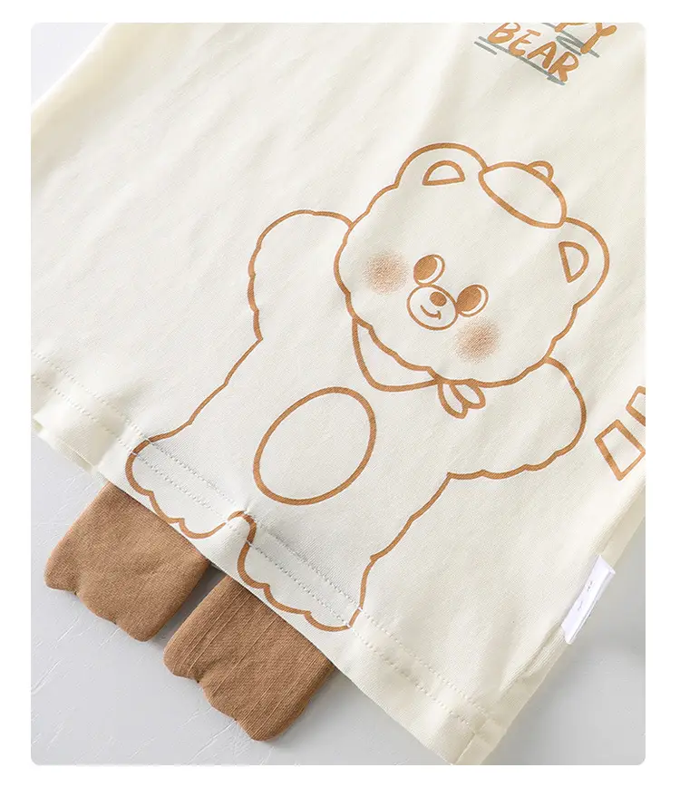 Boys T-Shirt Shorts Set Cream Brown Summer 2026 — feature 12