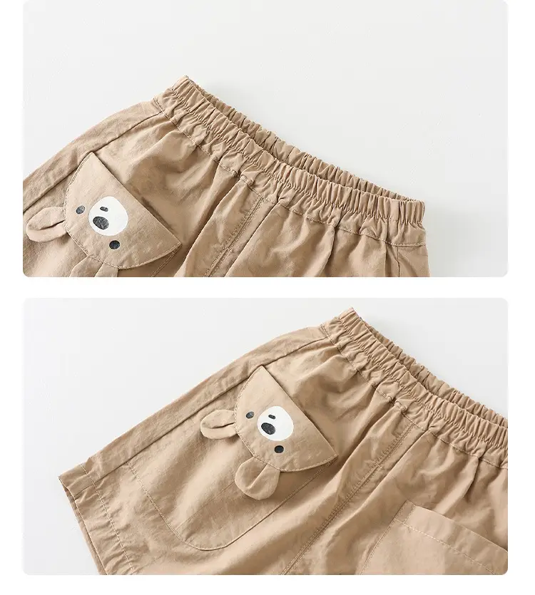 Boys T-Shirt Shorts Set Cream Brown Summer 2026 — feature 7