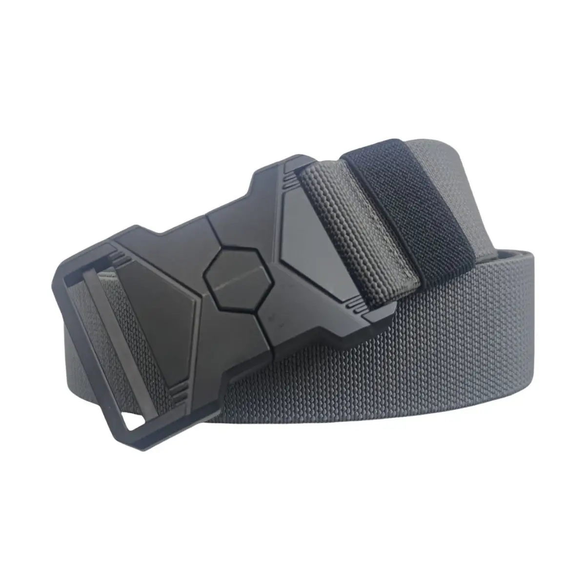 Men's Gold Mesh Elastic Belt with Black Buckle