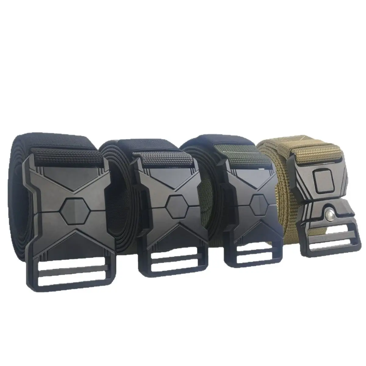 Men's Gold Mesh Elastic Belt with Black Buckle