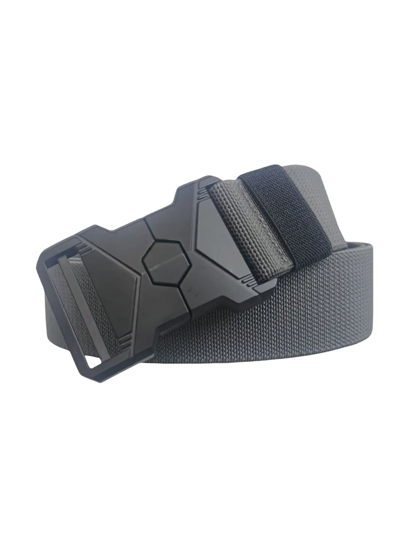 Men's Gold Mesh Elastic Belt with Black Buckle — feature 8