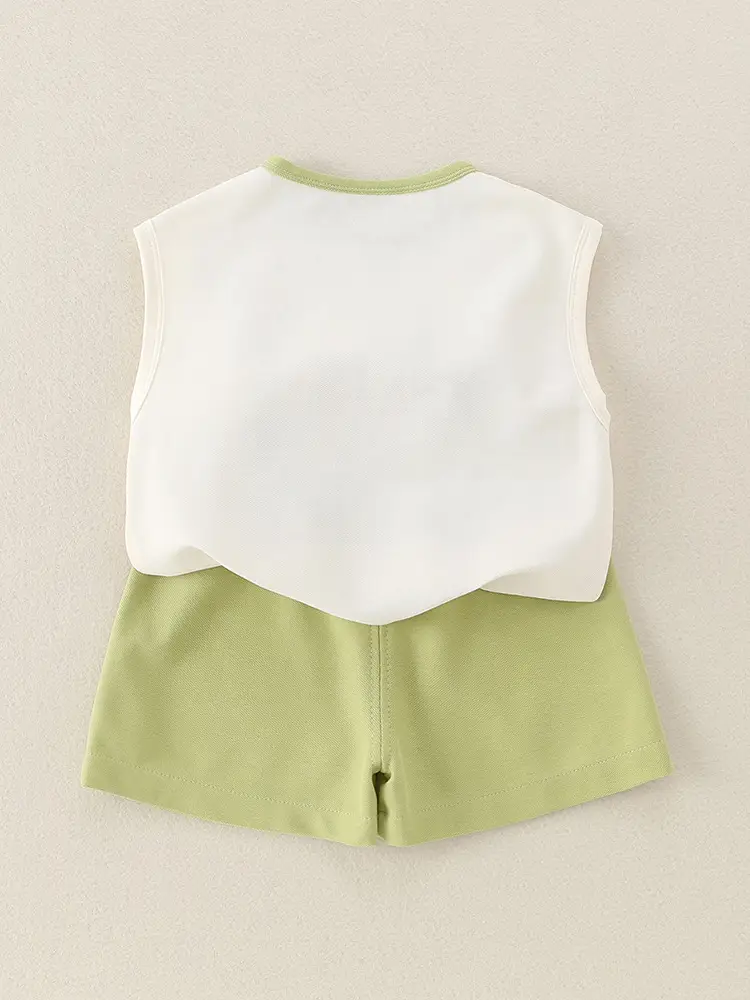 New Kidsren's Pure Cotton Bear Print Suit for Boys - Image 5