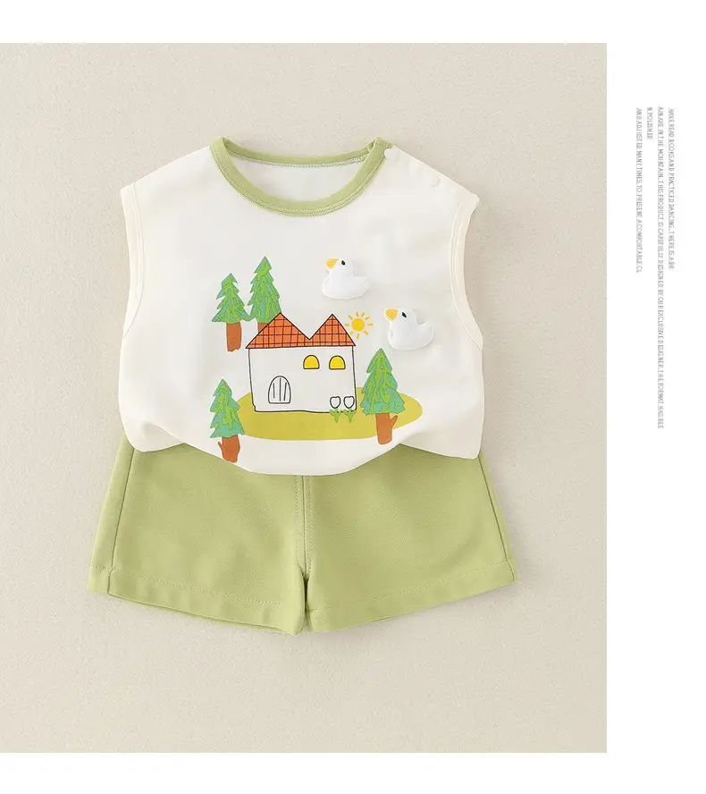 New Kidsren's Pure Cotton Bear Print Suit for Boys — feature 28