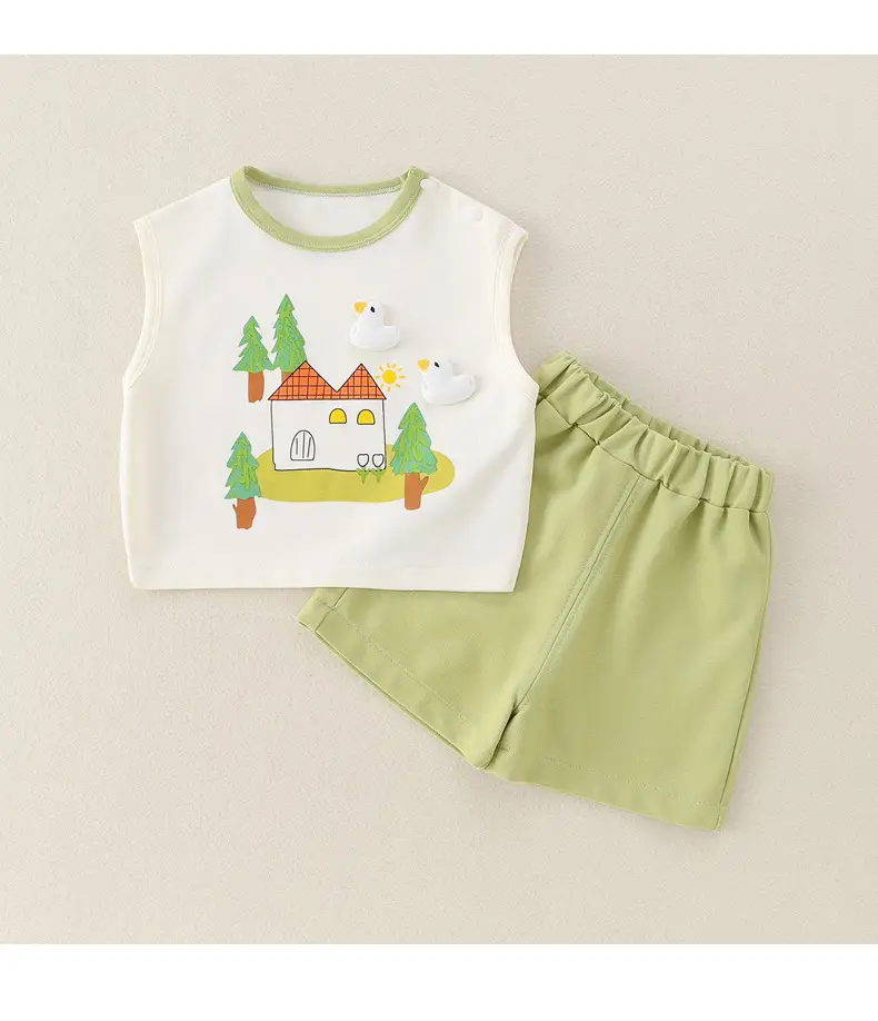 New Kidsren's Pure Cotton Bear Print Suit for Boys — feature 31