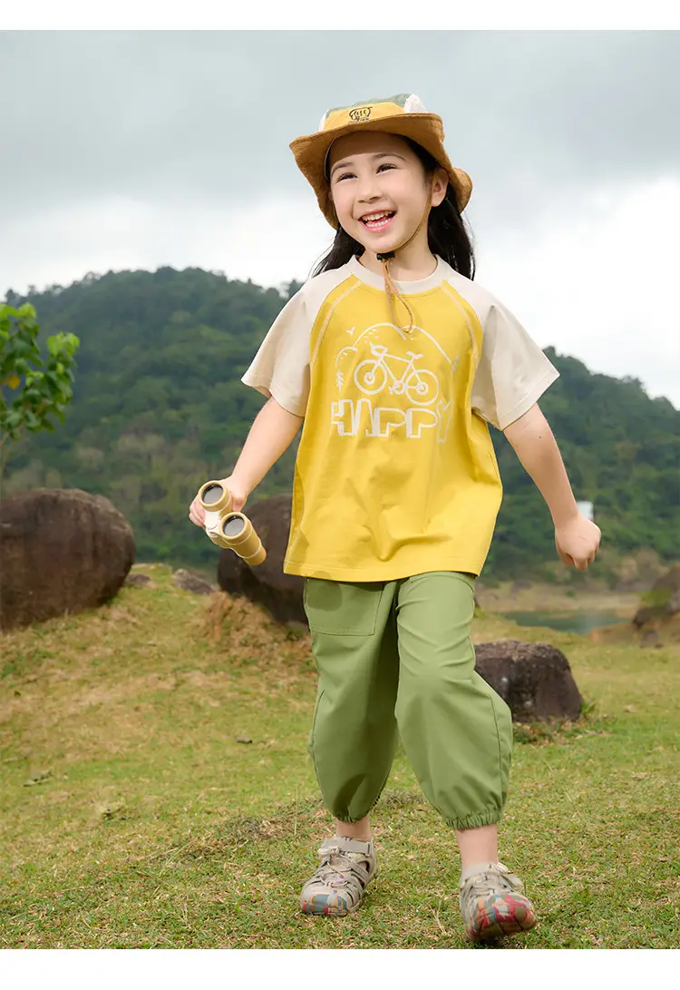 Pink Heart Print T-Shirt for Kids Summer Wear — feature 24